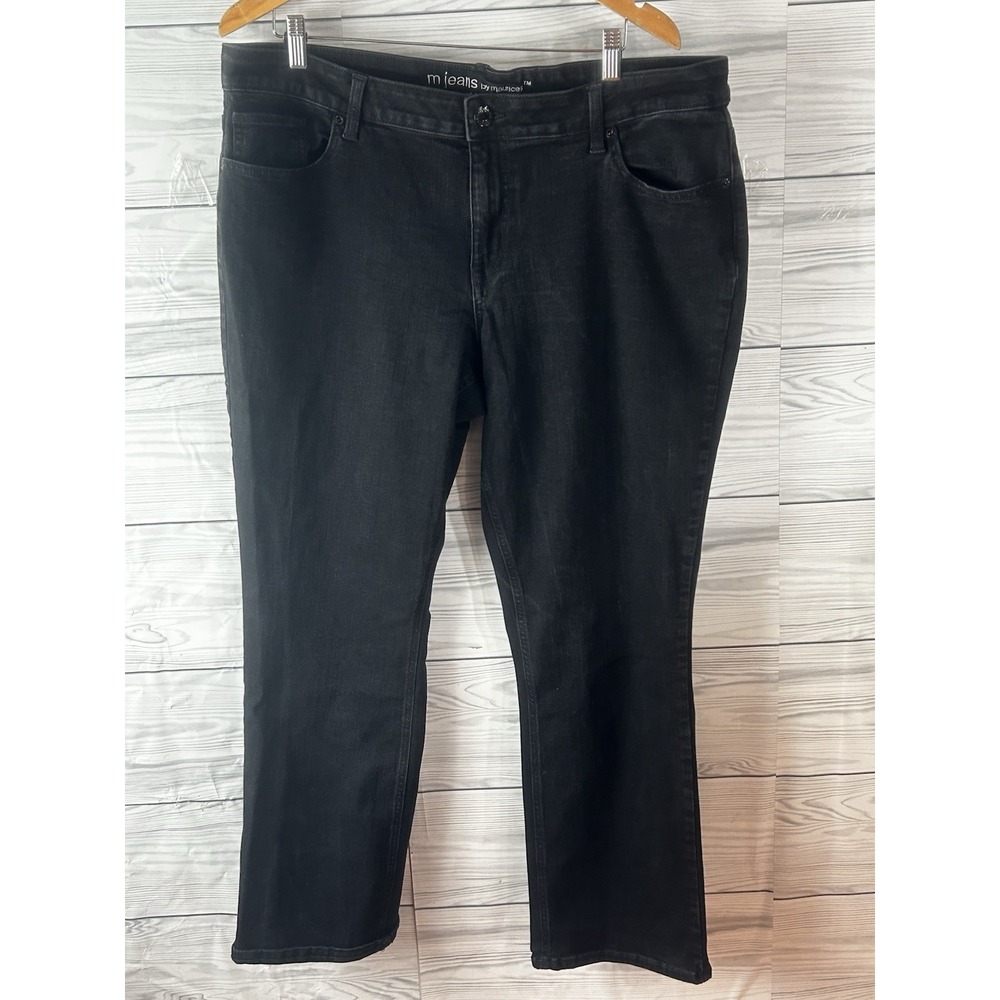 M Jeans by Maurices Womens Size 20W Black Straight Mid Rise Jeans j417